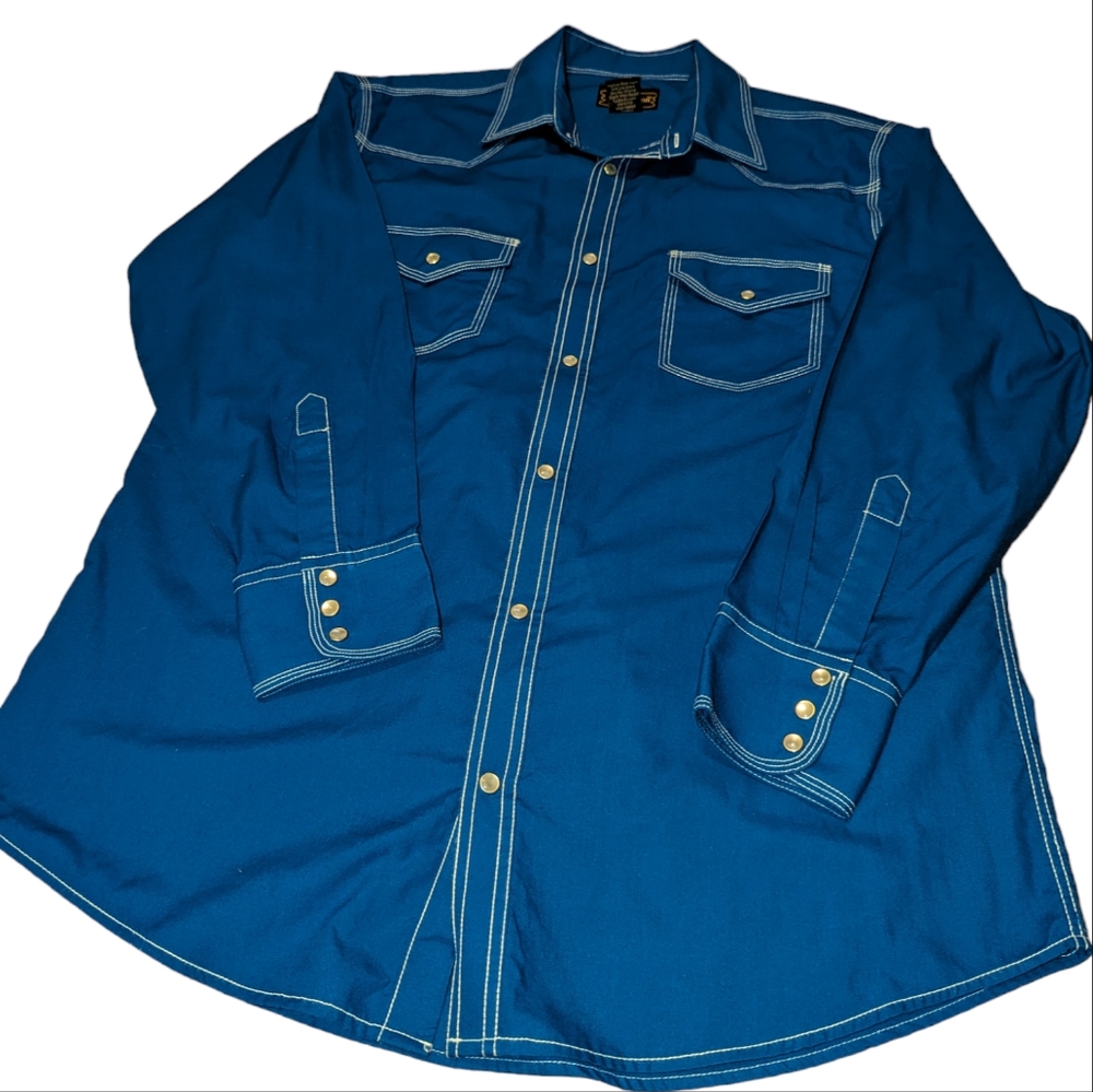 NWOT High Noon Western style Pearl Snap shirt. Men's Large.